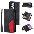 thumbnail image 1 of YEYKX for Samsung Galaxy A23 5G Wallet Phone Case with 9 Card Holder Zipper Pocket, Magnetic Closure Premium Folio PU Leather Flip Case with Wrist Strap for Samsung Galaxy  A23 5G,Black, 1 of 8