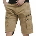 thumbnail image 1 of YEYLANERS Mens Cargo Hiking Shorts Summer Casual Quick Dry Lightweight Stretch Workout Shorts for Men Relaxed fit Breathable Solid Color Athletic Shorts Multi Pockets,Khaki,29, 1 of 4