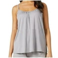 thumbnail image 1 of YEYLANERS Summer Tank Tops for Women,Women's Cool Flowy Bra Cami | with Built-in Cups | Relaxed Fit | Adjustable Spaghetti Strap Blouse Casual Round Neck Shirts,Gray,M, 1 of 5
