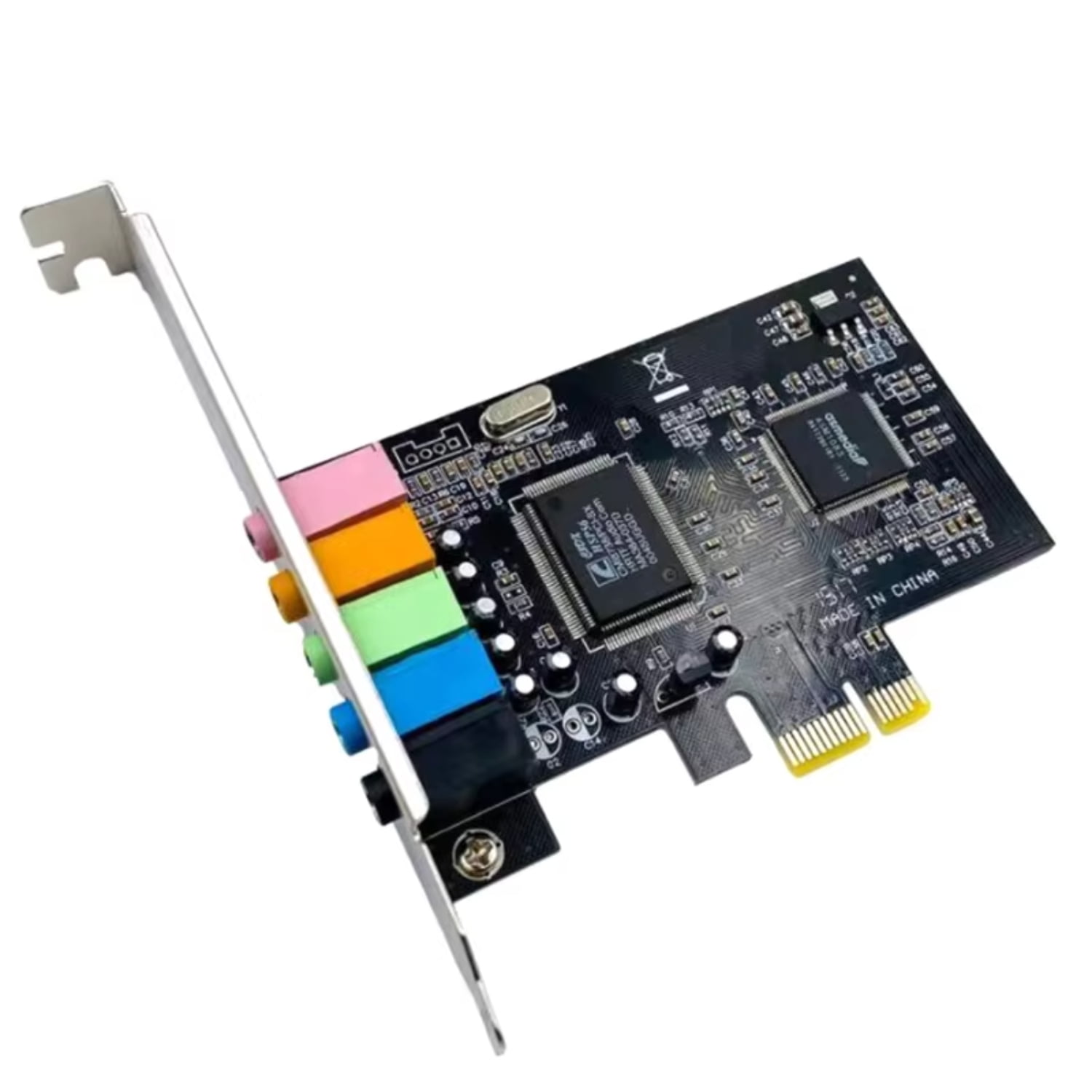 Yeyngqc pci e 5 1 sound card computer pcie 5 1 channel 3d audio 6