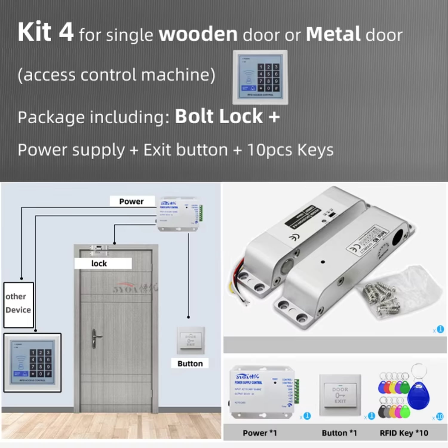 YEYNGQC RFID Access Control System Safe Electronic Gate Opener Garage