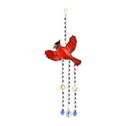 YEYUN Iron Cardinal Bird Wind Chime Hanging Decoration Handmade for Balcony Window B GUI
