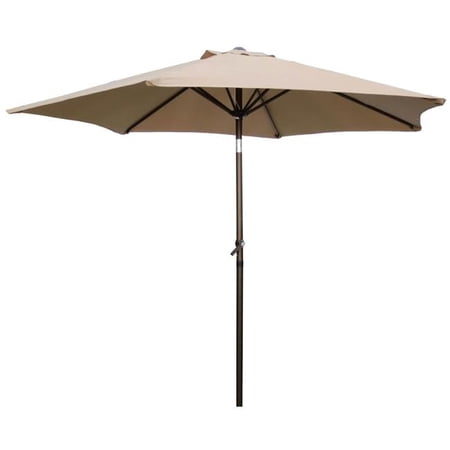 YF-1104-2.5M-KH 8 ft. Outdoor Aluminum Umbrella, Khaki - 10 lbs