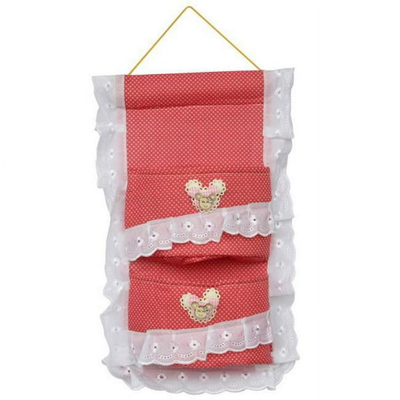 YF-WH057 Polka Dot and Lace Red/Wall Hanging/ Wall Baskets /Wall Organizers/ Hanging Baskets