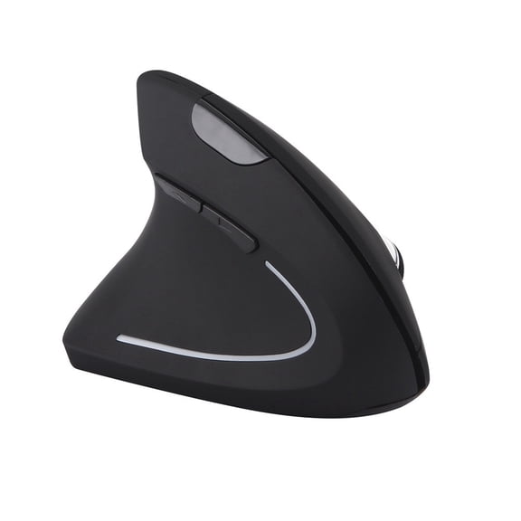 YFGEFTR 2.4G Wireless Vertical Ergonomic Optical Mouse for Work, Multi-Device Connectivity, 1600 DPI, 5 Buttons for Laptop, Desktop, PC - Black