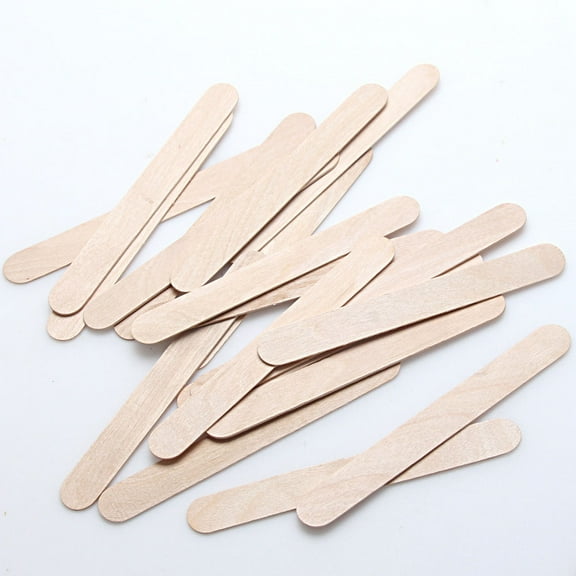 YFGEFTR 20 Pcs Assorted Wooden Wax Sticks, for Body Legs, Face and Small Medium, Large Sizes, Eyebrow Waxing Applicator Spatulas for Home and Spa Usage