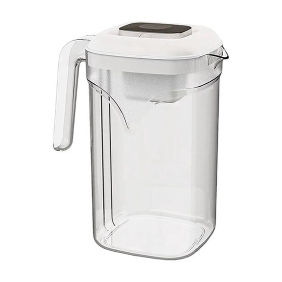 YFGEFTR 2200ml Pitcher White, Large Plastic Water Jug for Fridge, Cold Beverage Dispenser, Summer Drink Server, BPA Free