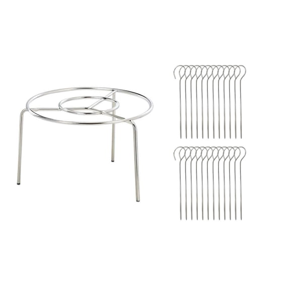 YFGEFTR Air Fryer Skewer Rack, 304 Stainless Steel Skewer Stand Compatible with Instant Pot, Kabob Holder for Kitchen Grilling Chicken Meat Barbecue