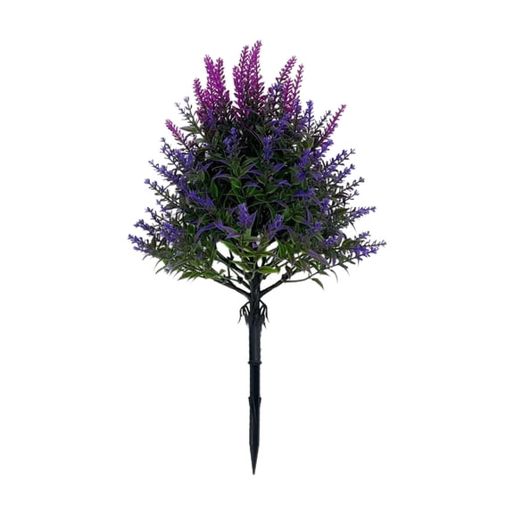 YFGEFTR Artificial Lavender Plants, Artificial Potted Trees with Ground Stakes, UV Resistant Faux Lush Shrub Bushes Plants for Indoor Outdoor Planters Front Porch (19.68'')
