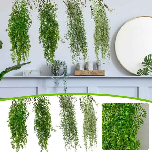 YFGEFTR Artificial Succulents Hanging Plants, Fake String of Pearls Greenery Plants, Decoration for Wall, Home, Backdrop, Garden, Indoor and Outdoor