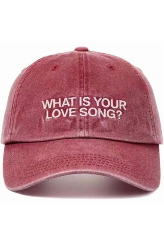 Baseball Cap, Baseball Cap Adjustable Size - What is Your Love Song, Personalized Text Hat, Unique Gift for Him or Her