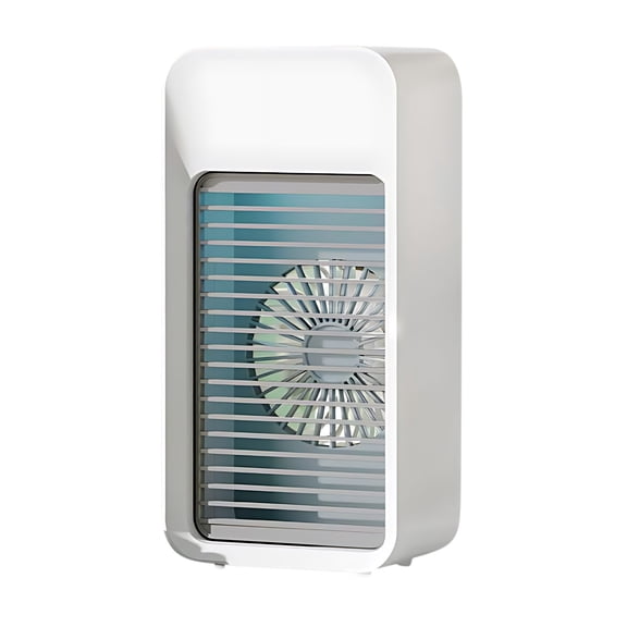 YFGEFTR Battery Powered Portable Air Conditioner Fan, 2 Speed Simulated Natural Wind Cooler, Personal Evaporative Cooling Fan for Home Office Bedroom, USB or Battery