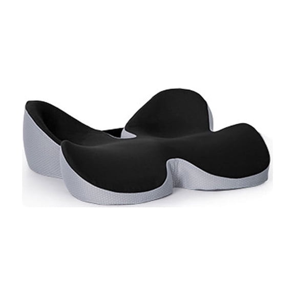 YFGEFTR Black Memory Foam Seat Cushion for Office Chair, Butterfly Shaped Orthopedic Pad, Pressure Relief for Desk Work, Non Slip Bottom, Ergonomic