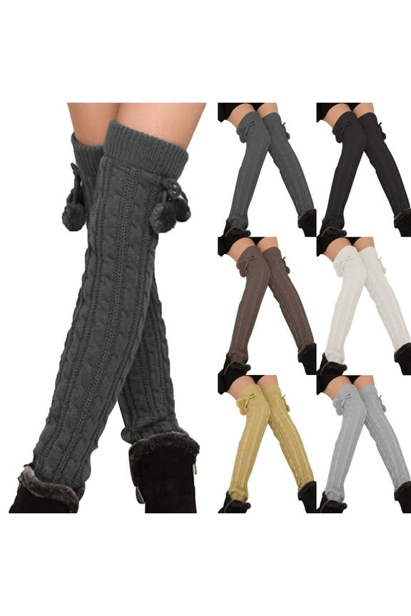 Cable Knit Thigh High Socks for Women Winter Boot Stockings Extra Long Over Knee High Leg Warmers