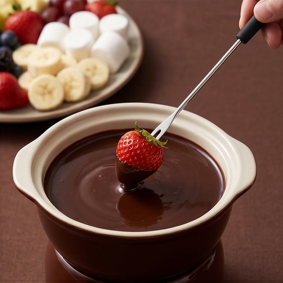 YFGEFTR Cheese Fondue Forks, Stainless Steel Fondue Forks with Heat Resistant Handle, Long Fondue Forks for Cheese/Bread/Entertaining