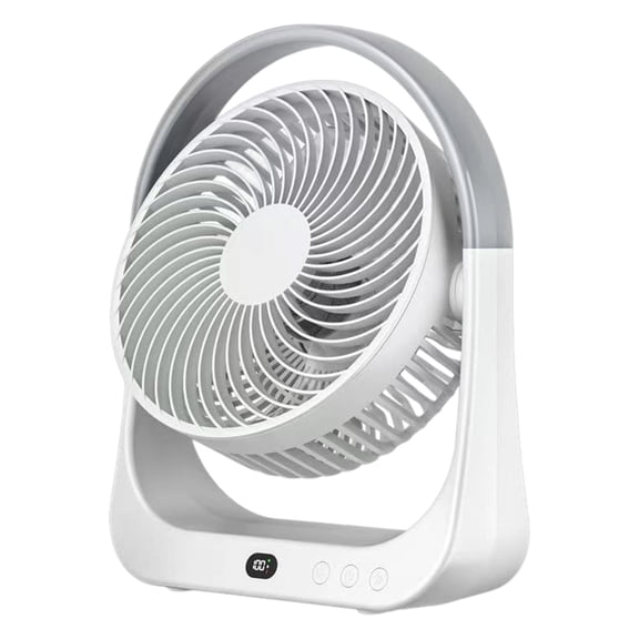 YFGEFTR Desktop Fan with Strong Wind Power, Built in Battery Suitable for Home Office Outdoor, 5 Speed Portable Personal Blower, USB Rechargeable