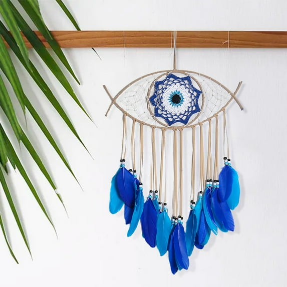 YFGEFTR Dream Catcher Wall Hanging - Large Dreamcatchers Boho Chic Wall Decor, Turquoise Hanging Ornament for Living Room Dorm Decor Hippie Gifts