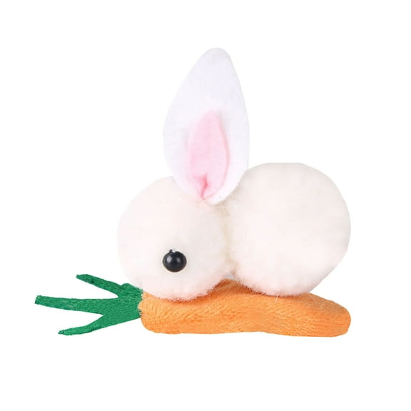 YFGEFTR Easter Hair Clips White Bunny Hairpins for Women, Girls Easter Hair Accessories White Bunny Hair, Barrettes Alligator Clips Easter Parade Party Decor