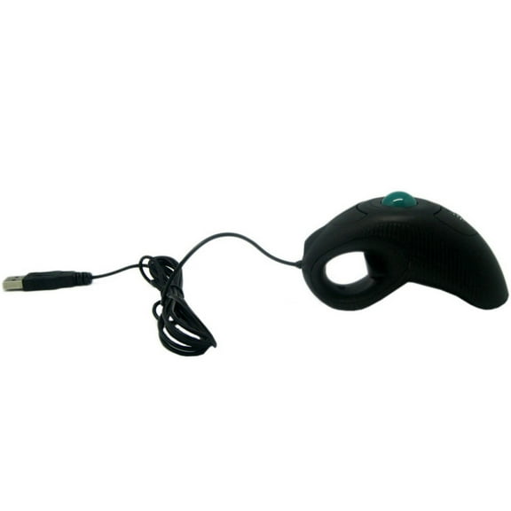 YFGEFTR Finger Mouse, Handheld Trackball Mouse USB Wired Hand Held Thumb Ring Mice with Roller for Laptop Window Computer Fits Left and Right Handed Users