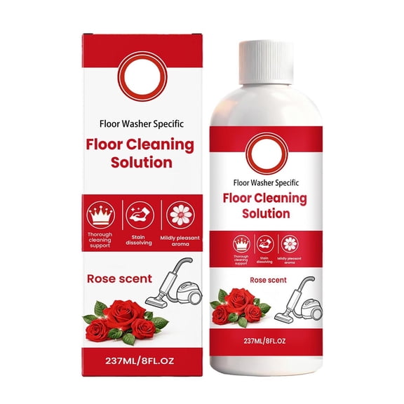 YFGEFTR Floor Cleaner, Floor Rose Cleaning Solution, Compatible Robot Vacuums with Mopping and Wet Dry Vacuum, Multi-Surface Deodorizing & Cleaning Solution