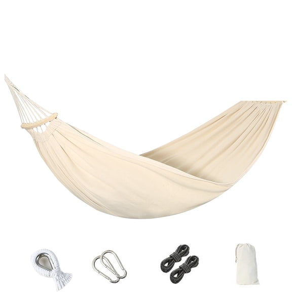 YFGEFTR Hammock, Hammock for Single Person, with Hanging Ropes & Carry Bag, for Terrace, Balcony, Garden, Outdoor, Camping