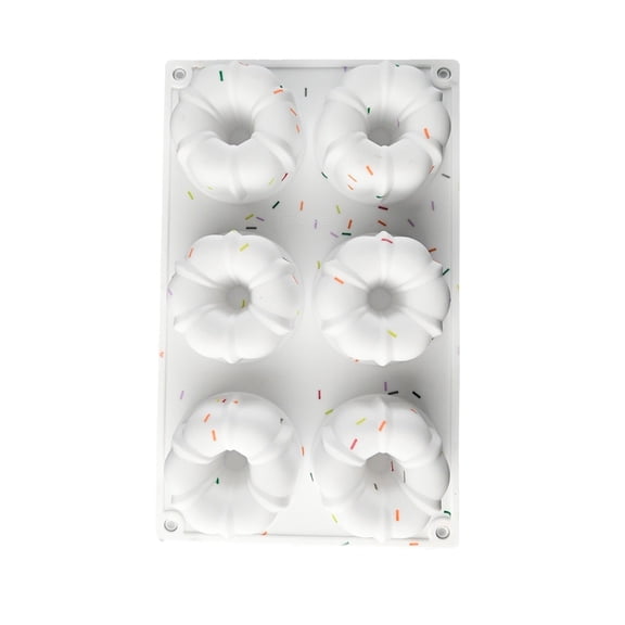 YFGEFTR Jello Mold, Silicone Fluted Tube Cake Pan, 6-Cavity Non Stick Silicone Baking Molds for Cupcakes Donuts Muffins Cornbread Brownies Jellies