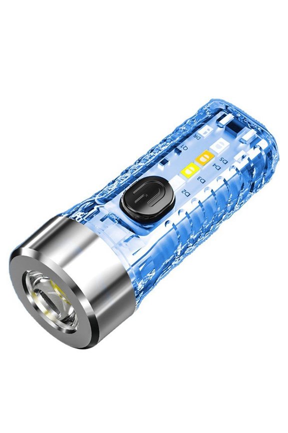 Keychain Flashlight, High Lumen Flashlight, Super Bright, USB Charging Portable LED Pocket Torch, Perfect for Gift Camping Emergencies Outdoor
