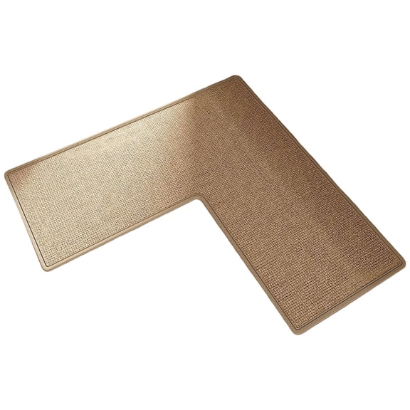 YFGEFTR L Shaped Rug Kitchen Mat, Super Absorbent Corner Kitchen Mats, Non Slip Washable Mat for Shower Sink Bathroom Corner (23.6''x23.6''x17.72'')