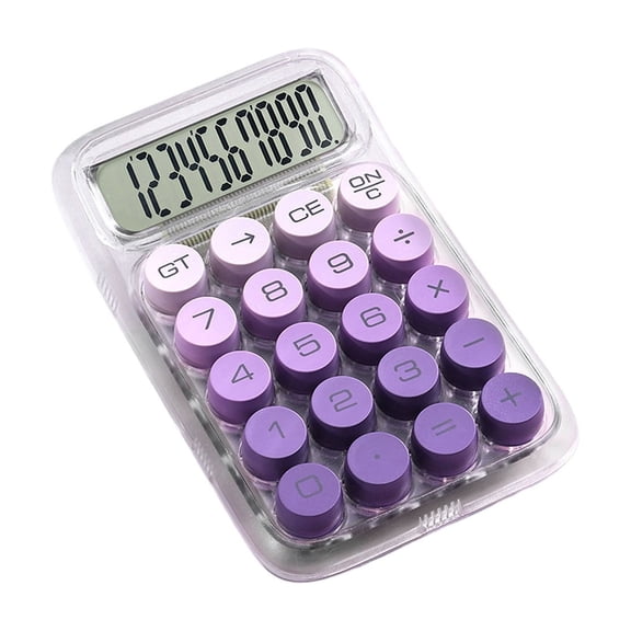 YFGEFTR Mechanical Switch Calculator, Calculators Desktop, Large LCD Display, Desk Calculator, Cute Pink Calculators for Teachers Students Basic Office