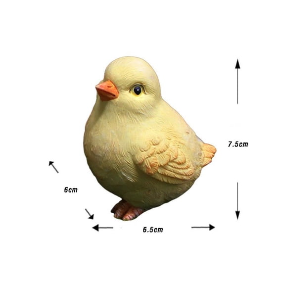 YFGEFTR Mini Resin Chickens Decor Miniature Figurine Ornament Tiny Resin Farm Animals Model for Garden Moss Landscape Easter Home Decoration DIY Crafts