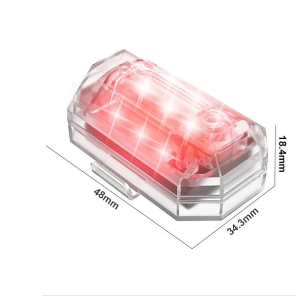 YFGEFTR Motorcycle and Bike LED Flashing Light, Aircraft Style Strobe Lamp for Bicycle Taillight, Car Modification Navigation Warning Blinker, Waterproof Sequential Turn Signal