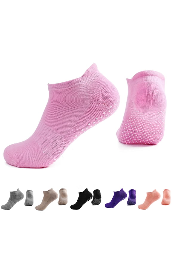 Pilates Grip Socks for Women - Non Slip Yoga Socks for Workout Hospital House