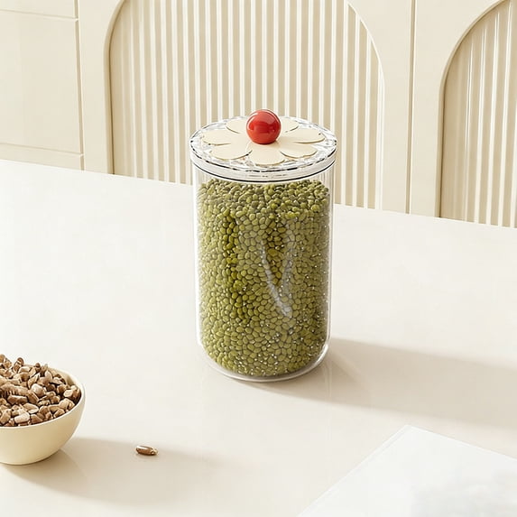 YFGEFTR Plastic Candy Dish with Airtight Lid, Clear Cookie Storage Containers Canisters, for Sugar Tea Coffee Snacks