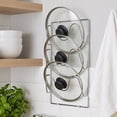 thumbnail image 1 of YFGEFTR Pot Lid Organizer Rack, 3-Tier Pot Lids Holder for Cabinet Door/Wall, No Drilling Rustproof Pot and Pan Cover Organizers for Kitchen Storage, 1 of 6