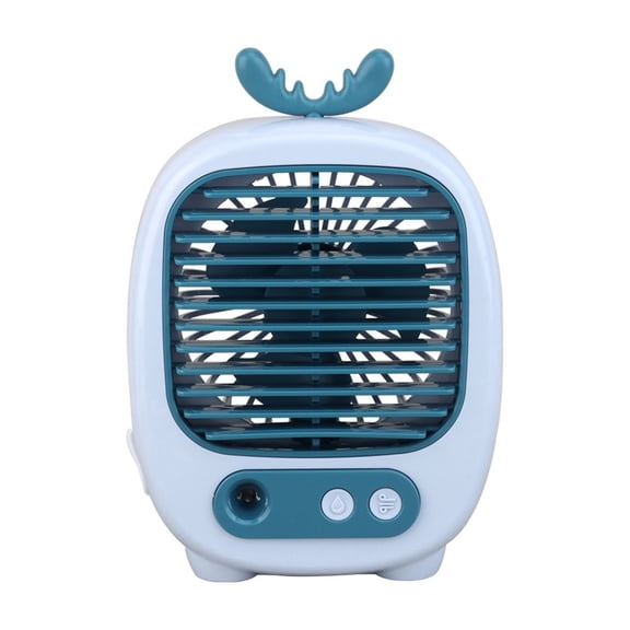 YFGEFTR Rabbit Shape Cooling Mist Fan, Humidifying USB Rechargeable Three Speed Office Desktop Blower, Personal Evaporative Cooler