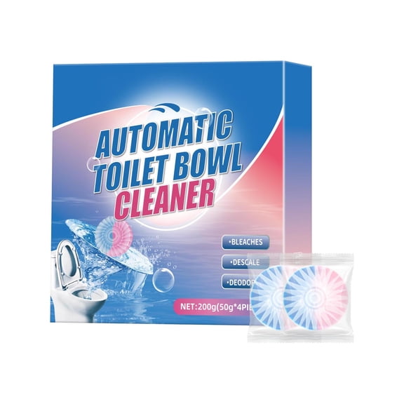 YFGEFTR Scrubbing Bubbles Continuous Clean Toilet Drop-Ins, Automatic Blue Toilet Bowl Cleaner, Septic-Safe Tank Tablets Remove Hard Water Minerals & Limescale, Stain & Smell Protection