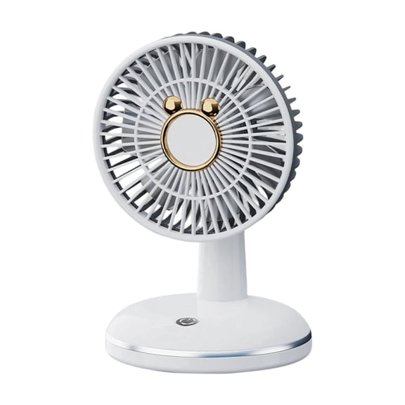 YFGEFTR Small Round Base Cute Mouse Desktop Fan, USB Powered Personal Breeze, Quiet and Compact, Strong Airflow, for Home Office Use