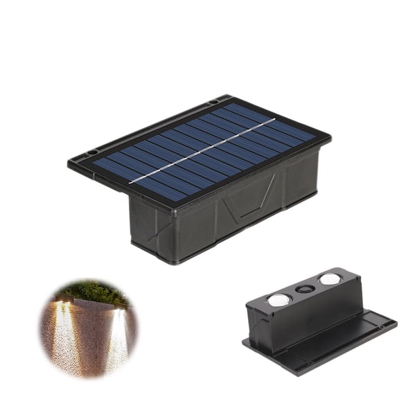 YFGEFTR Solar Fence Lights, Solar Lights Outdoor Waterproof, Waterproof IP65, for Outside, Backyard, Railing, Step, Patio,Wall and Home Improvement