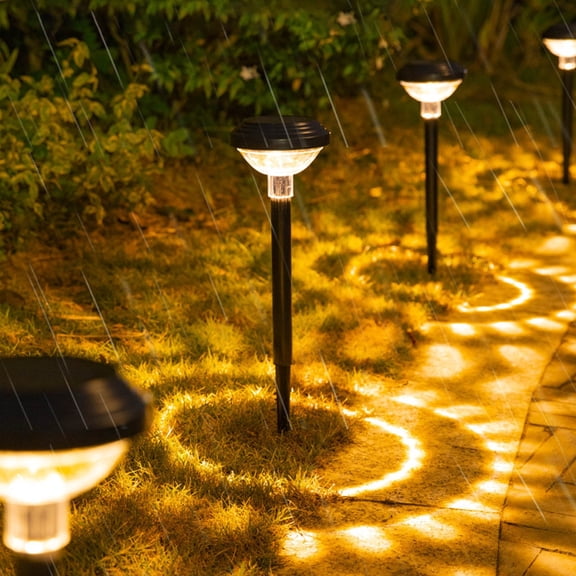 YFGEFTR Solar Outdoor Lights, 2 Pack Solar Pathway Lights Outdoor Waterproof, Stake Lighting for Halloween & Christmas Yard, Garden, Walkway, Pathway, Backyard, Lawn Decoration