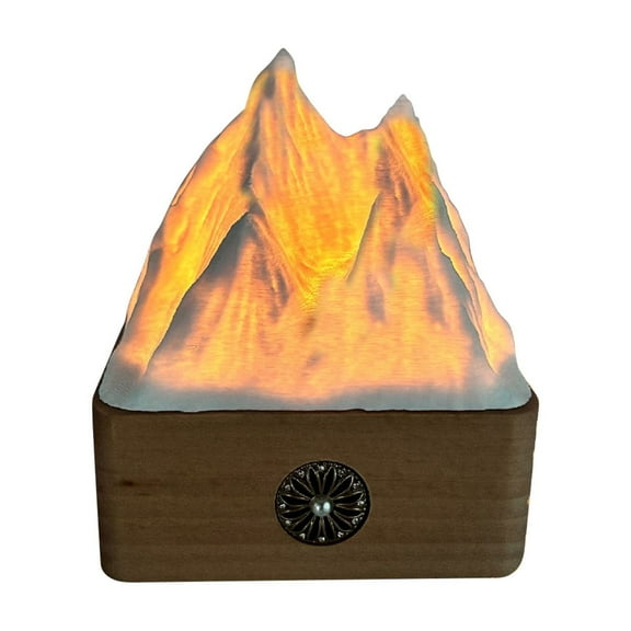 YFGEFTR USB Rainbow Gradient Himalayan Salt lamp, Solid Wood Base Atmosphere Decoration Pyramids Salt Light with Remote Control, Natural Crystal Stone Bedside Night lamp, Handmade Crafts.