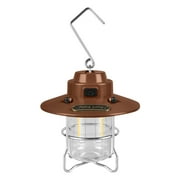 YFGEFTR Vintage LED Camping Lantern Rechargeable, Retro Style, Classic Railroad Lantern with Dimmable Control, Portable Hanging Tent Light for Camping, Power Outages