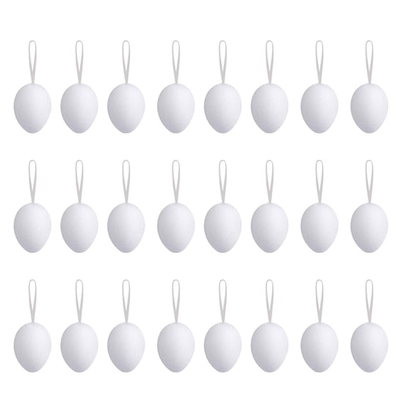 YFGEFTR White Wooden Eggs Easter Egg, Fake Easter Eggs for Painting, Decorating, Crafting, Pretend Play, Simulation Toys, Fake Food, Nest Box Training