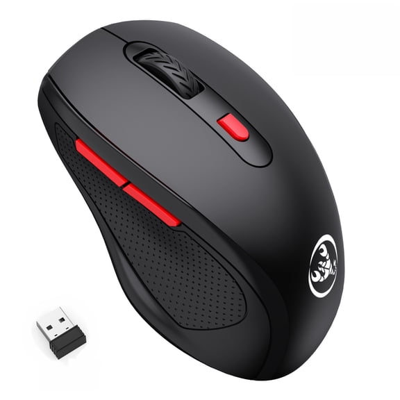YFGEFTR Wireless Gaming Mouse, 2.4G/Bluetooth 5.4/USB-C 3-Mode Wired/Cordless Game Mice, Ergonomic Rechargeable Computer Mouse for PC, Mac,, Tablet -Black