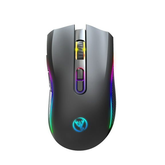 YFGEFTR Wireless Gaming Mouse, 4800 DPI, Tri-Mode 2.4G/USB-C/Bluetooth 5.3 Gaming Mouse Wireless, RGB Programmable Mouse Gamer, 75Hrs Battery Life, Rechargeable Gaming Mice for PC, Mac