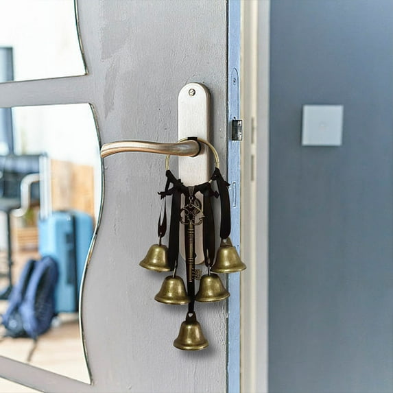 YFGEFTR Witch Bells for Door Knob, Hanger Wind Chimes Protection, Witchy Things Bell Strings with Bells, Witchcraft Supplies Door Bell, Vintage Witch Decor for Home Room