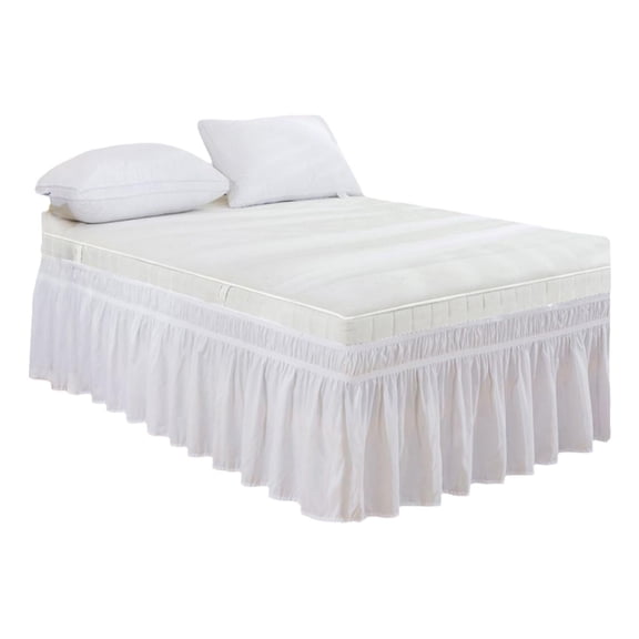 YFGEFTR Wrap Around Dust Ruffle Bed Skirt, Adjustable Pleated Bedskirt, Easy to Install Fade Resistant, For Women, Men, Kids & Teens