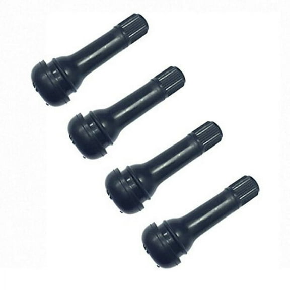 YFJQTZX 4pc TR414 Snap-In Rubber Stem Tubeless Tire Rim Scooter Moped (Black)