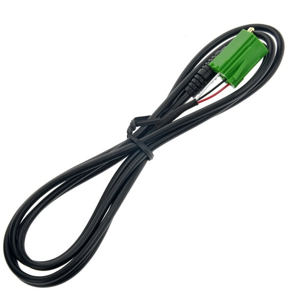 YFJQTZX Portable 3.5mm-jack Car AUX Input Adapter Audio Cable for Renault Clio Megane Scenic (Black)