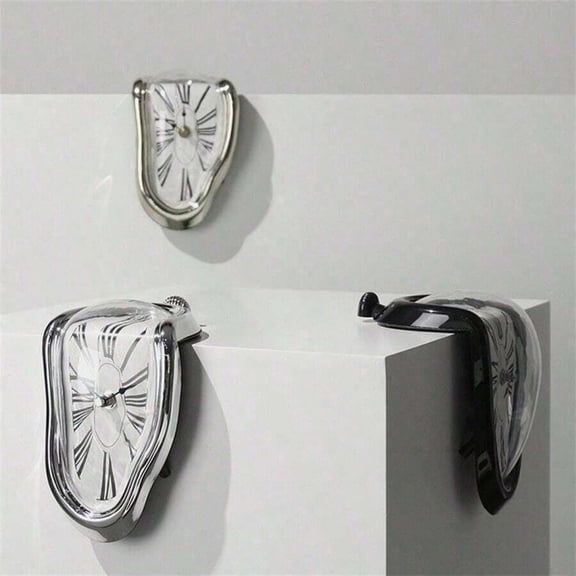 YFLXDMLYYSC 1pc Surreal Melting Clock Silent Melted Wall Clock Salvador Dali Style Wall Watch