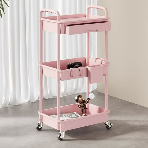 YFLXDMLYYSC 3 Tier Rolling Storage Cart ,Room Decor,Bathroom Decor,Rolling Utility Cart Rolling Storage Organizer Tool